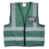Reflective waistcoat vests + zip + I.D pouch