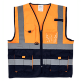 Reflective signaling waistcoat vests + zip + I.D pouch