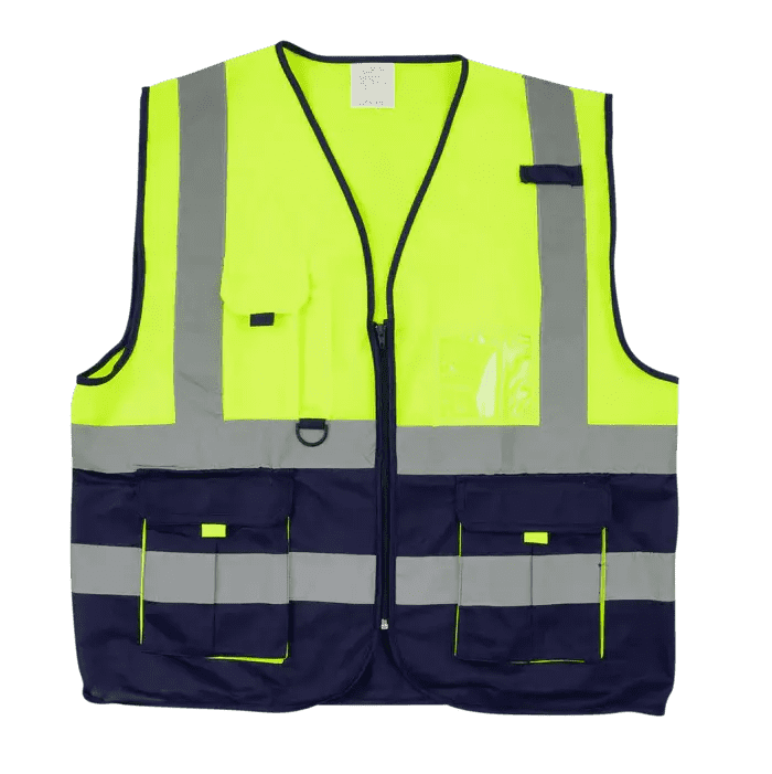 Reflective signaling waistcoat vests + zip + I.D pouch