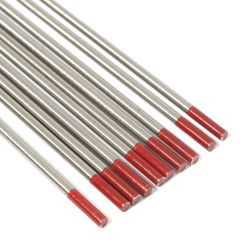 Red tip 2% thoriated 150mm tig tungsten electrode rods