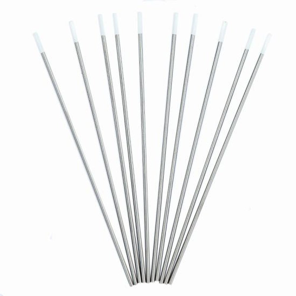 White tip zirconiated 150mm tig tungsten electrode rods