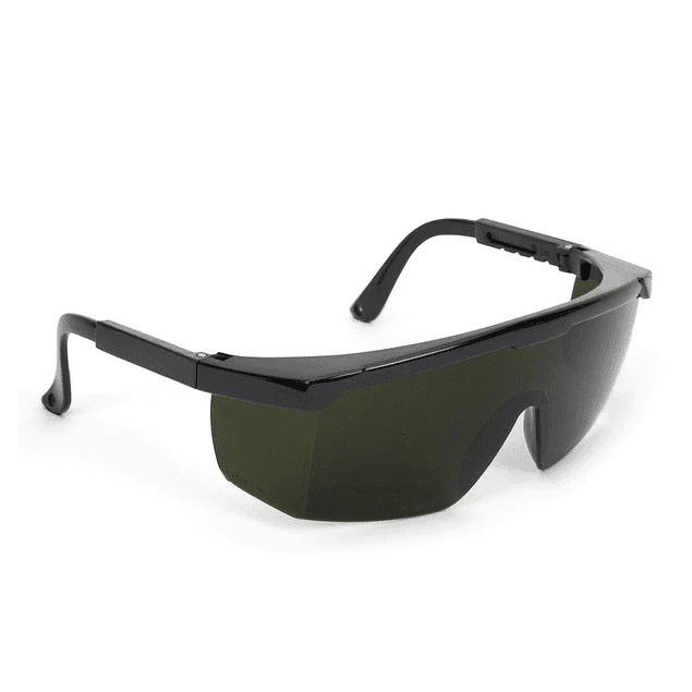 Adjustable dark green brazing euro safety spectacles