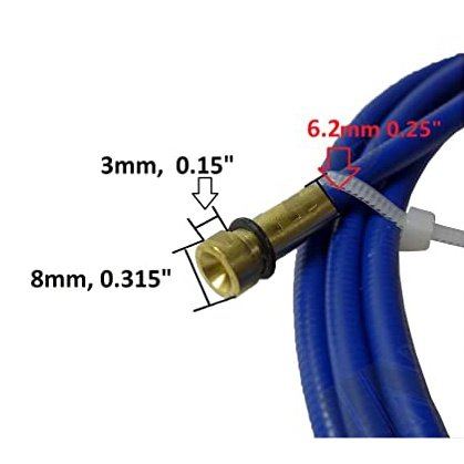 Blue 0.6mm-0.9mm 4.5m Steel mig torch liners