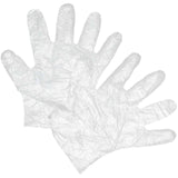 Disposable clear plastic catering deli gloves
