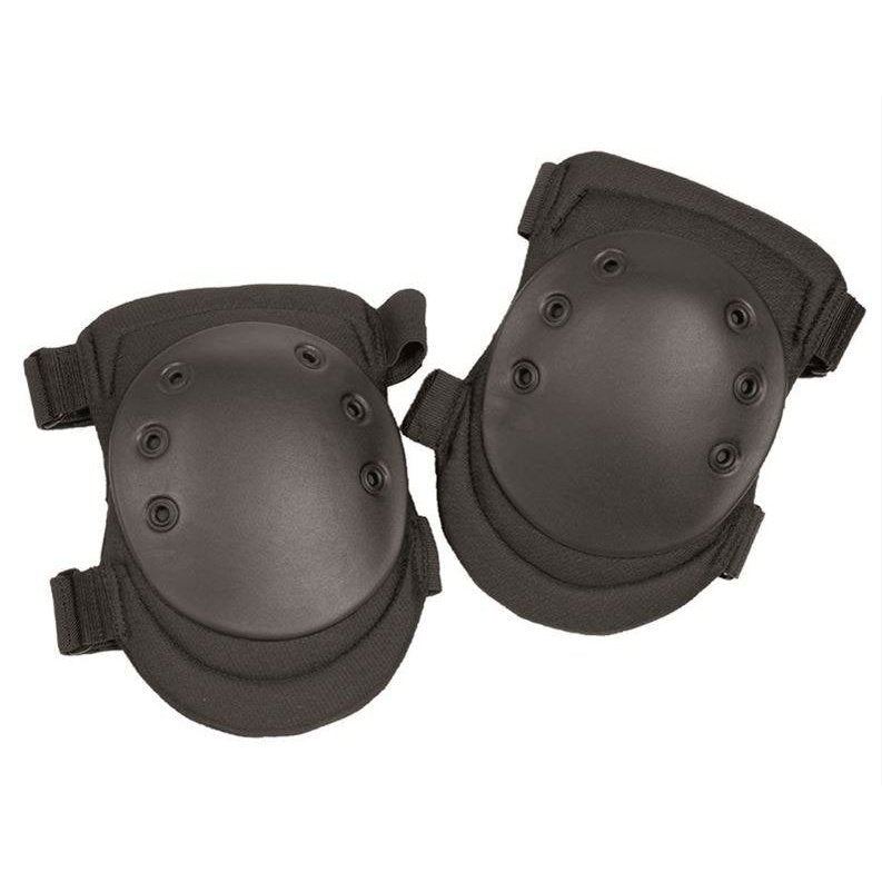 Adjustable black plastic knee pad