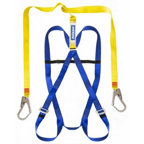 Double lanyard + scaffold hooks safety harness