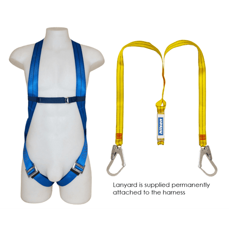 Double lanyard + scaffold hooks safety harness