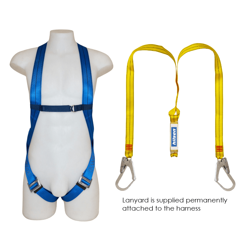 Double lanyard + scaffold hooks safety harness