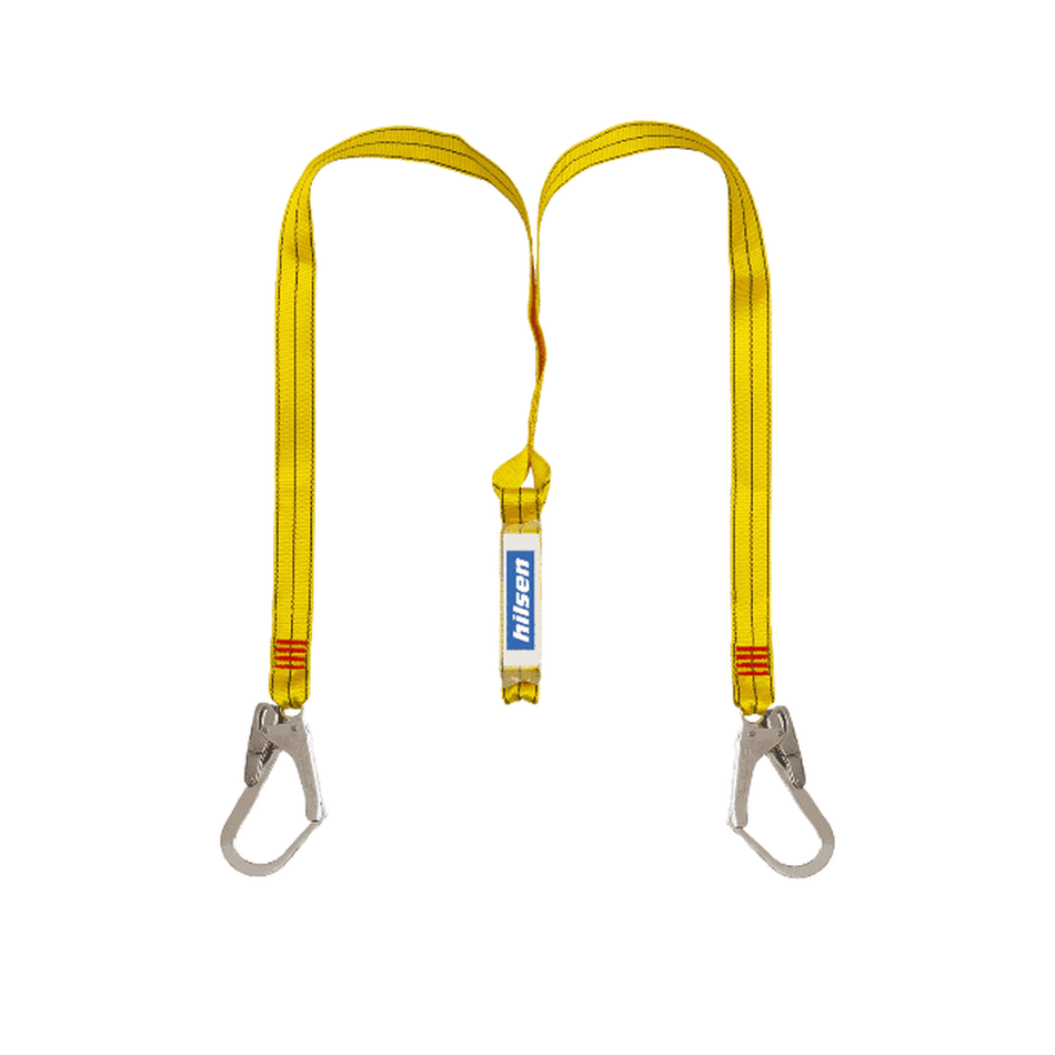 Double lanyard + scaffolding hooks + dorsal padding + harness step + 45mm chest strap safety harness
