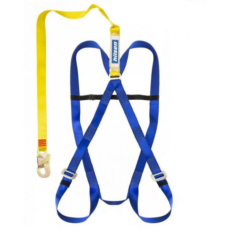 Single lanyard + snap hooks safety harness