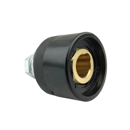 Insulated female panel mount dinse cable connectors