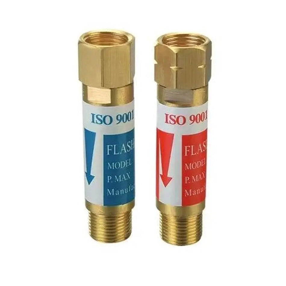 3/8'' Oxygen + acetylene gas flashback arrestors