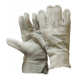 2.5'' Double palm unlined chrome leather gloves