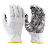 2.5'' Knit wrist cuff single sided PVC polka dot cotton gloves