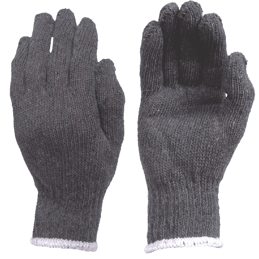 2.5'' Knit wrist cuff 450g grey cotton gloves