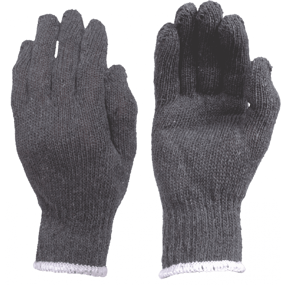 2.5'' Knit wrist cuff 450g grey cotton gloves