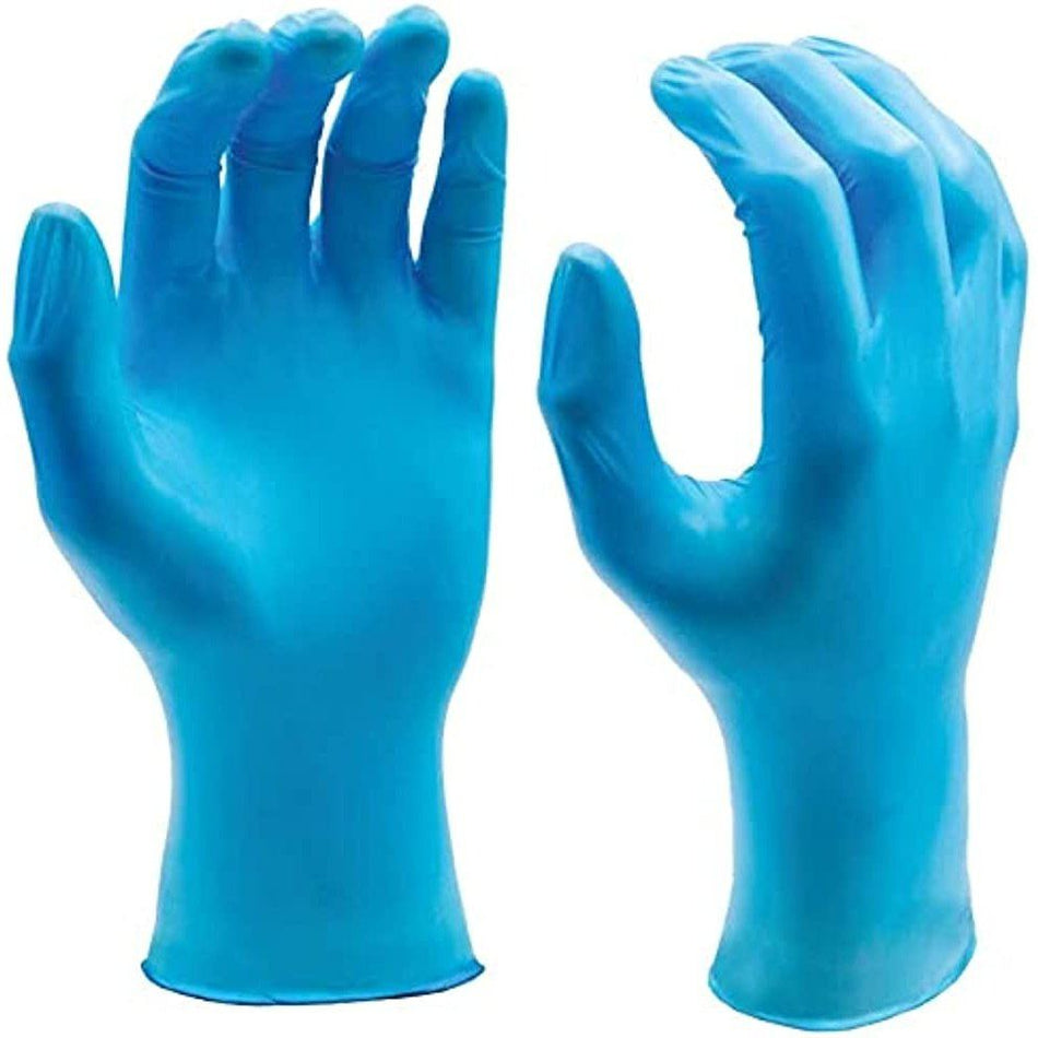 100pce Blue powder free examination nitrile gloves