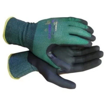 Cut master Maxi-fit foamed nitrile palm HPPE nylon spandex cut-resistant gloves Cut-Lv3