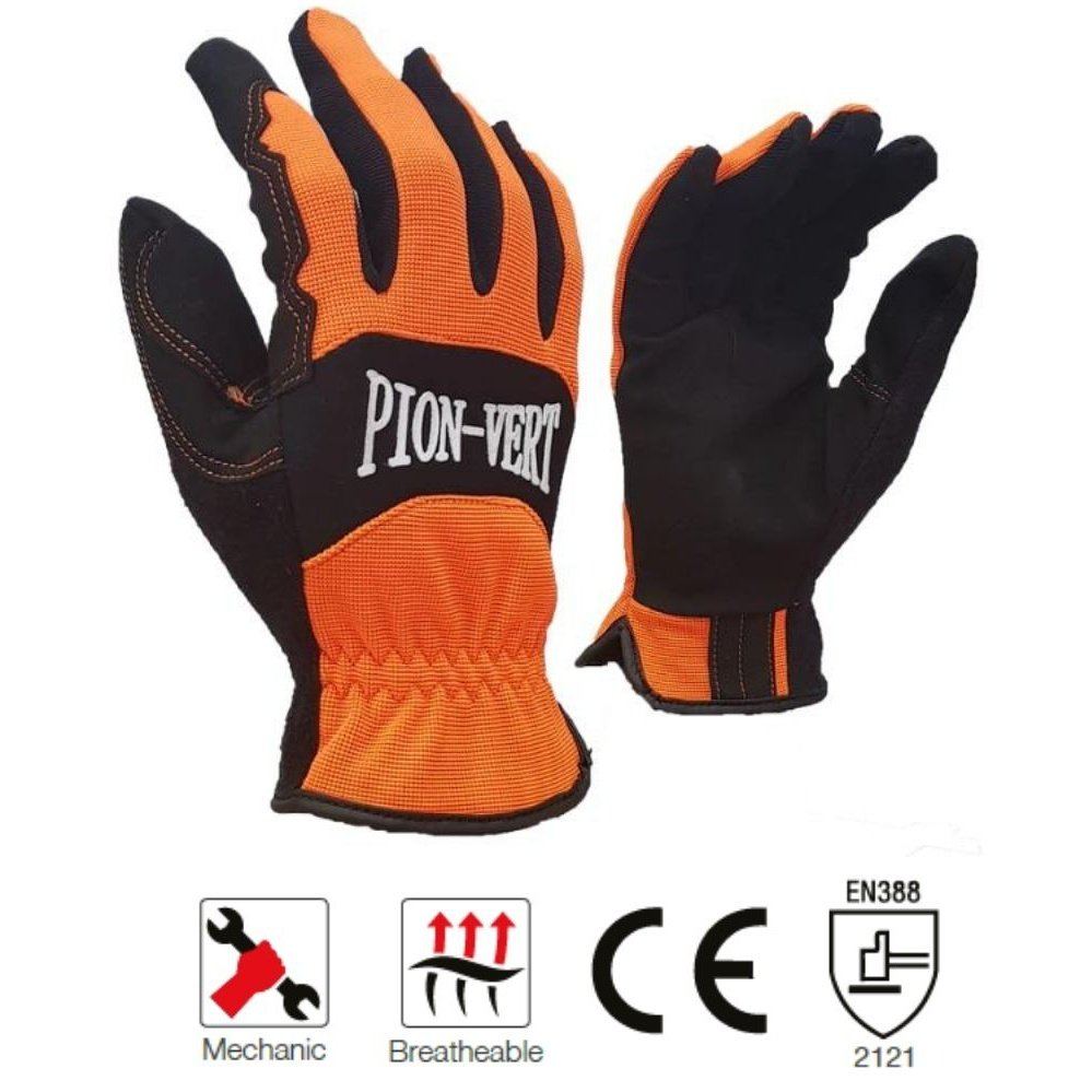 Maxmac Pion-Vert synthetic leather spandex elastic wrist cut-resistant gloves Cut-Lv1