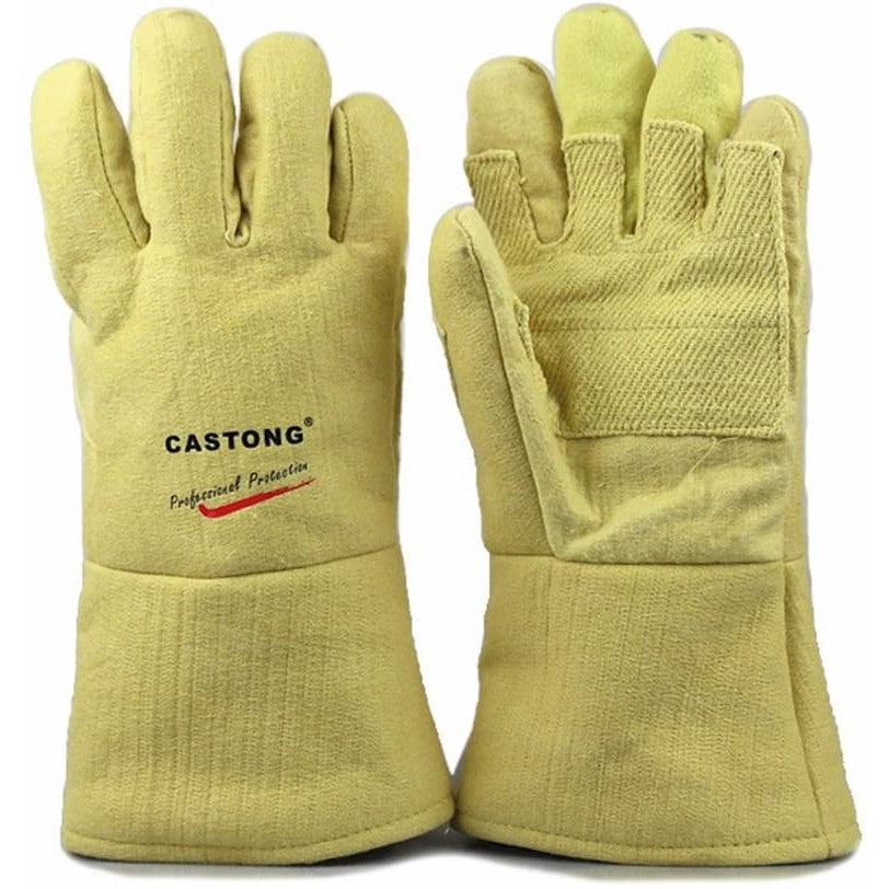 Heat resistant 600°C cuff 16'' castong para-armid gloves