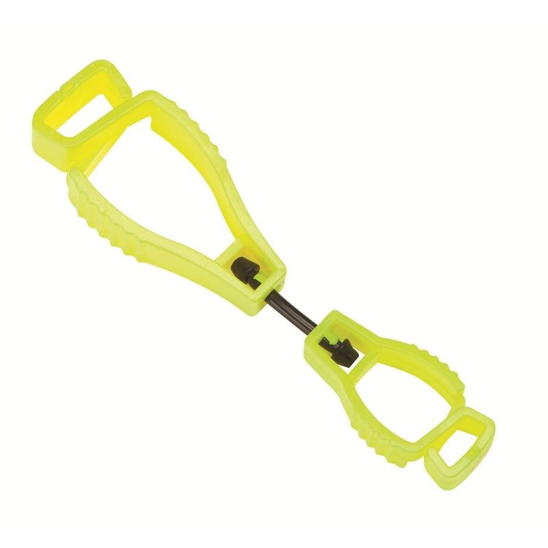 Yellow plastic glove clip