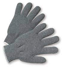 2.5'' Knit wrist cuff 450g grey cotton gloves