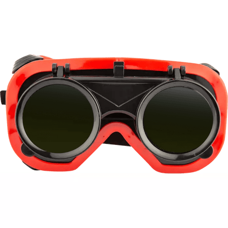 Round lenses flip front welding goggle