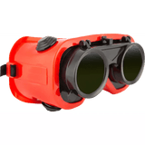 Round lenses flip front welding goggle