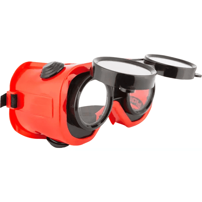 Round lenses flip front welding goggle