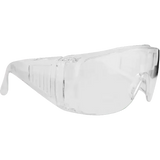 Anti scratch + anti fog clear lense wrapround safety spectacles