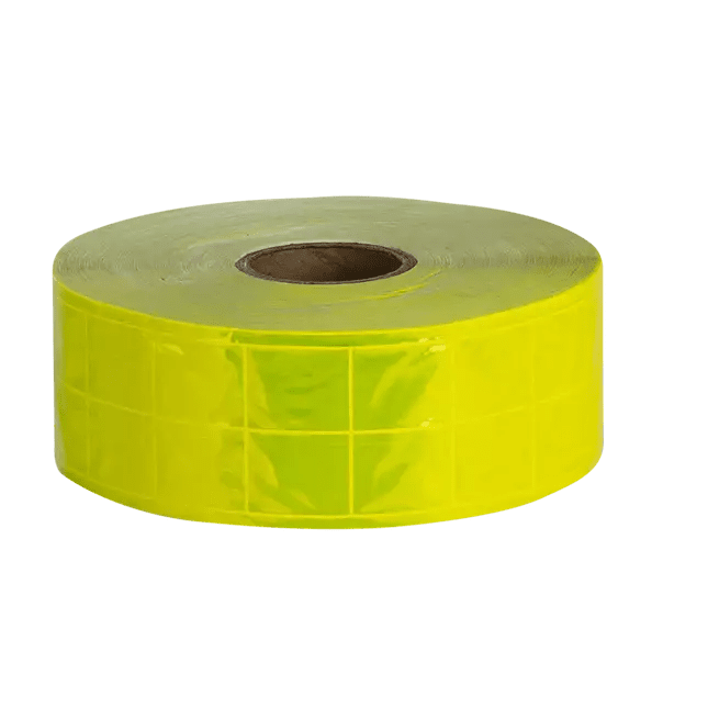 50mm x 200m reflective lime PVC tape