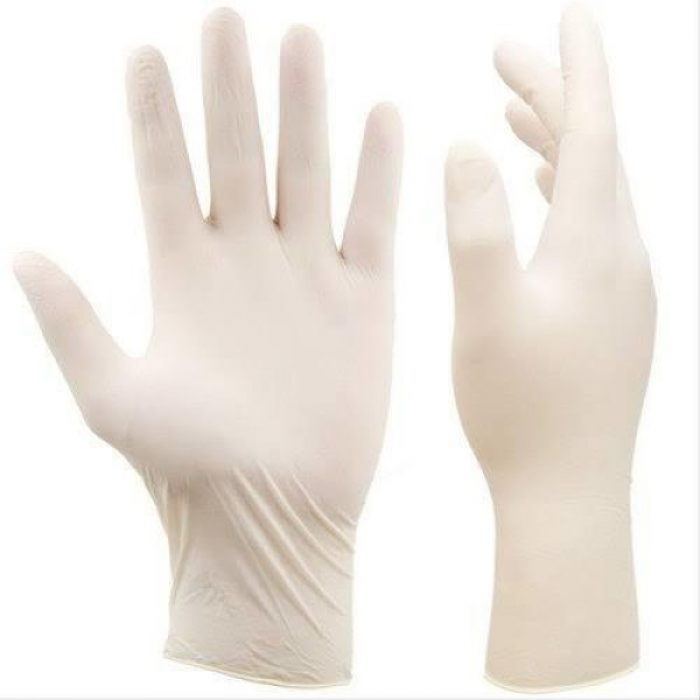 100pce White powder free latex examination gloves