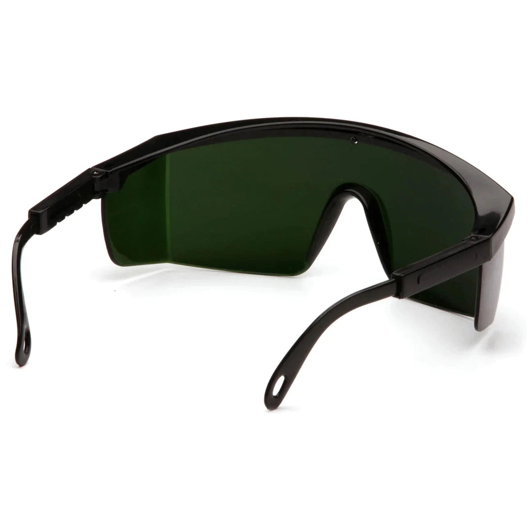 Adjustable dark green brazing euro safety spectacles