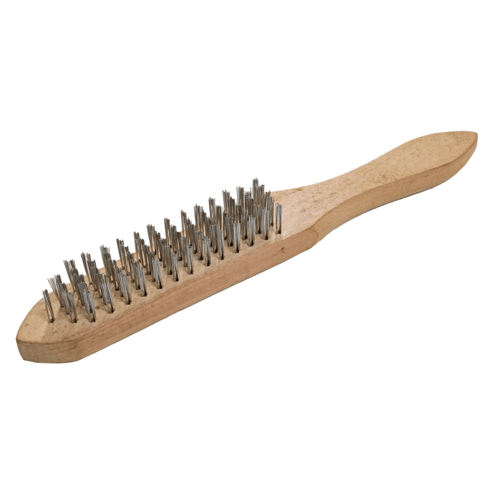 5-Row Stainless steel wooden handle welding brazing brush