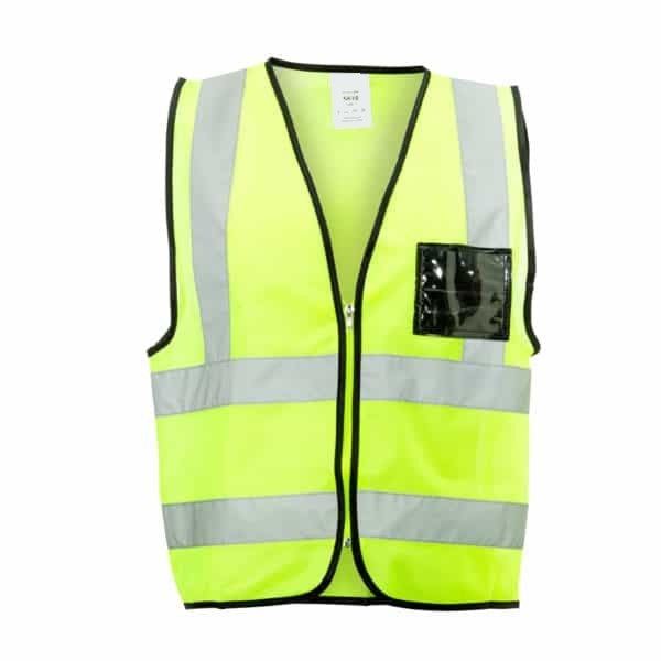 Reflective mesh waistcoat vests + zip + I.D pouch