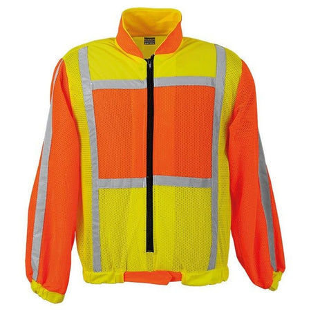 Reflective lime & orange long sleeve jackets