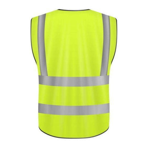 Reflective velcro close waistcoat vests + zip + I.D pouch