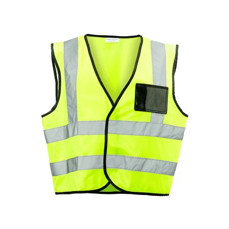 Reflective velcro close waistcoat vests + zip + I.D pouch