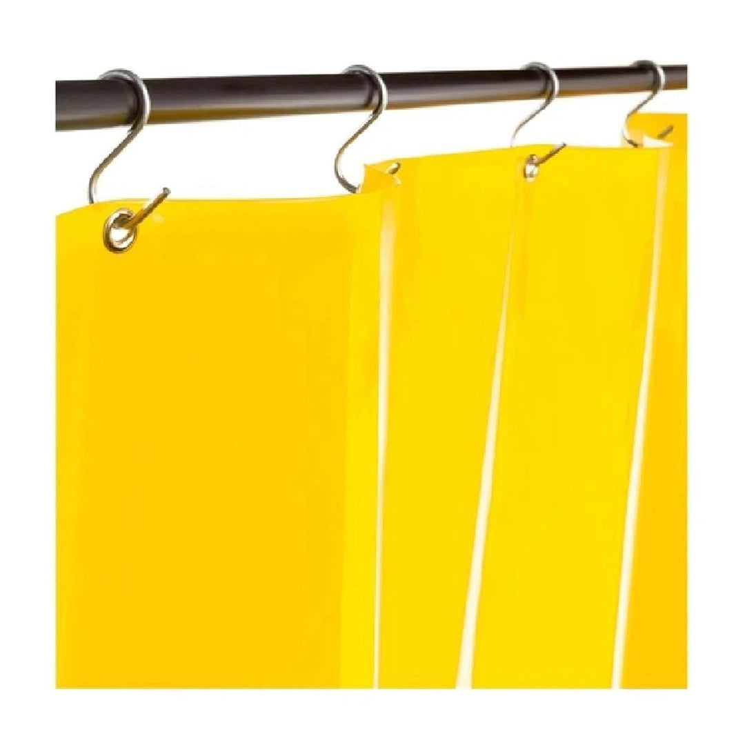 Transparent yellow PVC welding curtains + ring hooks