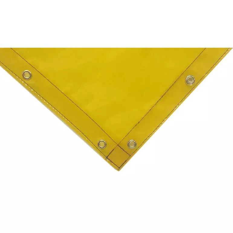 Transparent yellow PVC welding curtains + ring hooks