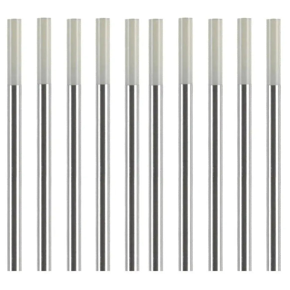 White tip zirconiated 150mm tig tungsten electrode rods