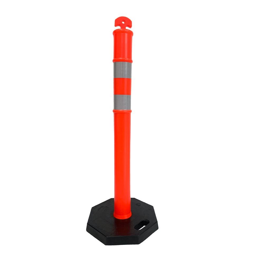 1100mm Reflective orange PVC traffic safety posts | Online industrial S ...